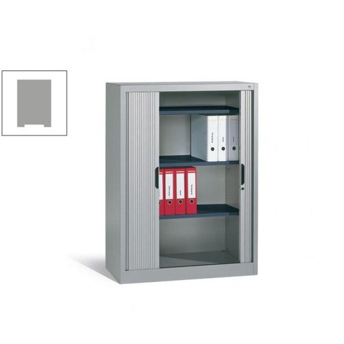C+P Omnispace, Rollladenschrank, Aktenschrank, Büroschrank, Stahlschrank, abschließbar, 3 Fachböden, Farbe lichtgrau, 1.660 x 1.000 x 420 mm (HxBxT)