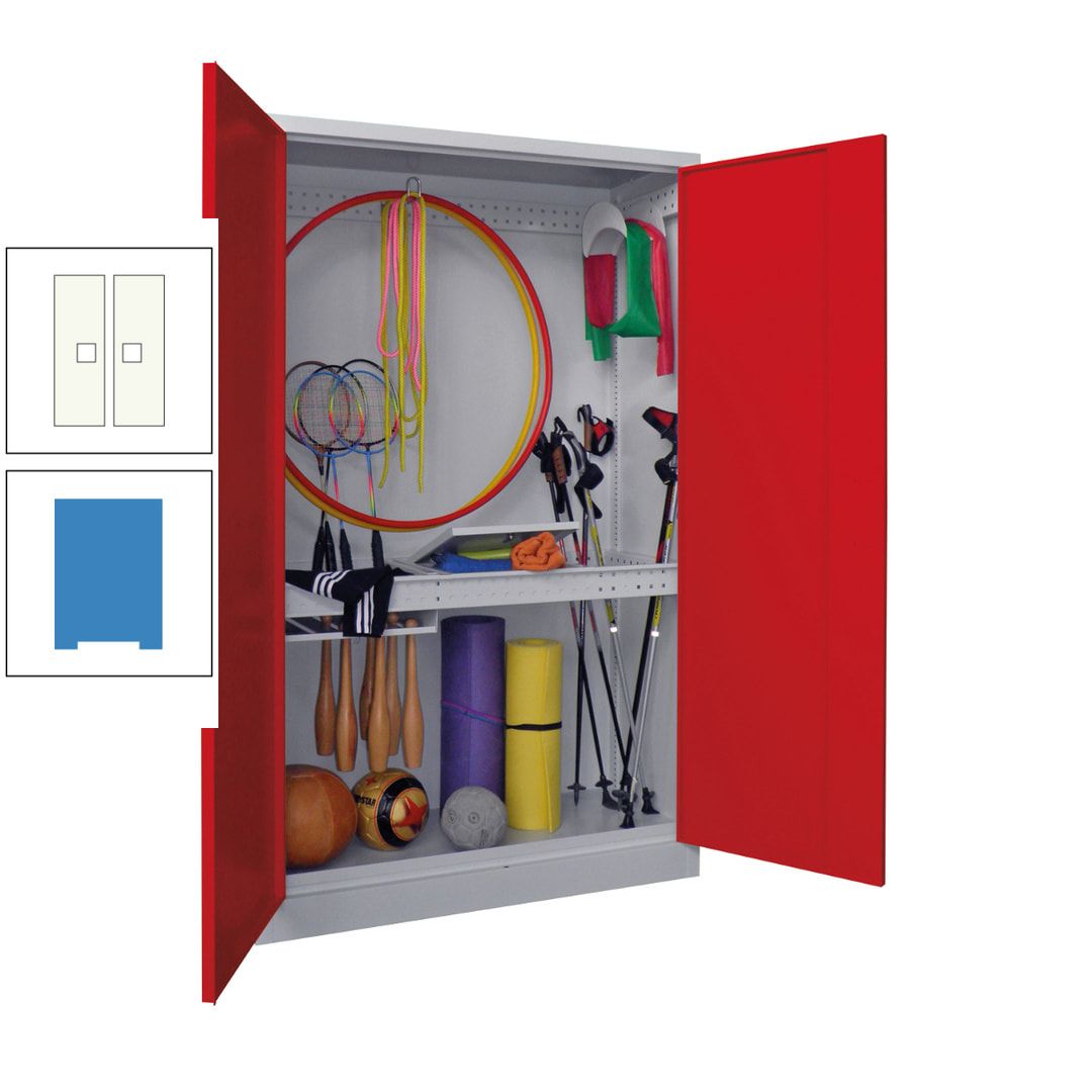 Sportschrank - Vollblechtüren - 1.950x1.200x500 mm (HxBxT) - anthrazitgrau