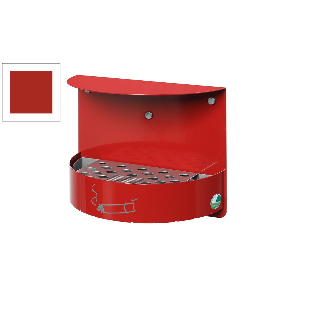 Wandascher - 1,5 l - mit Haube - Aschenbecher - antik-silber struktur