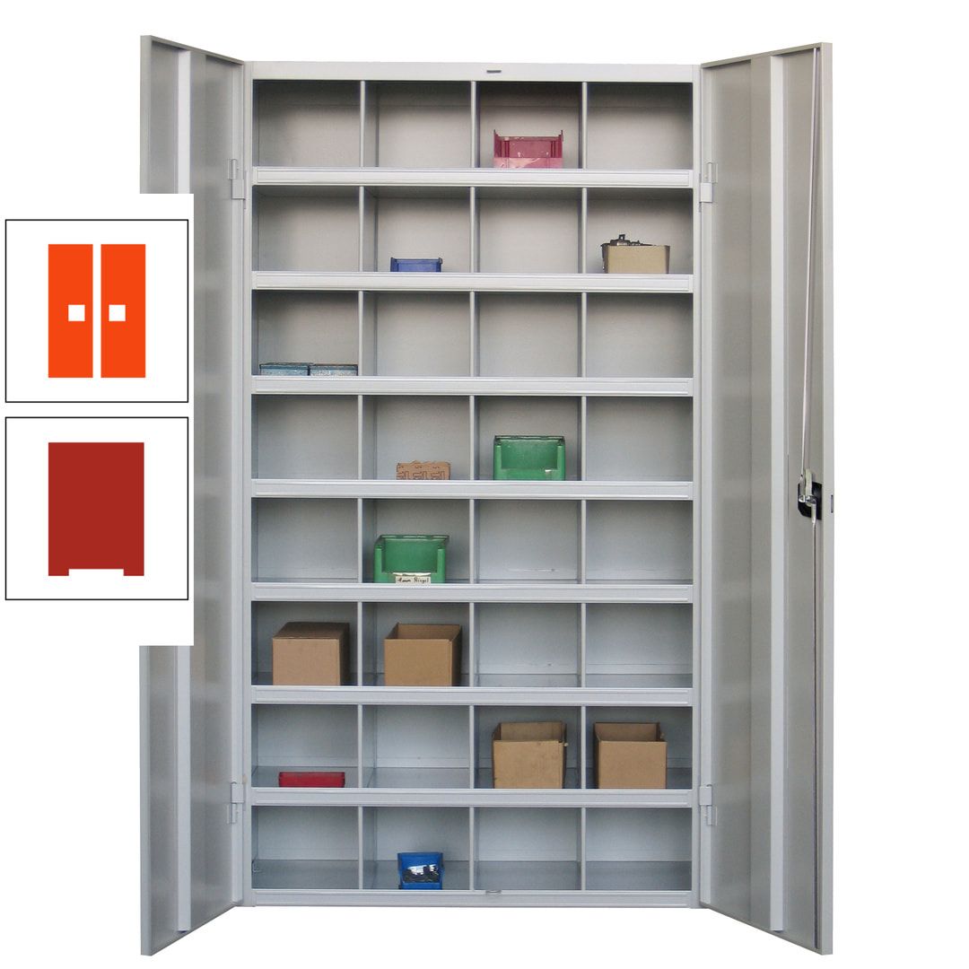 Fächerschrank - Sortierstation - Büroschrank - 32 Fächer - 1.800 x 1.000 x 530 mm (HxBxT) - Materialschrank - anthrazitgrau