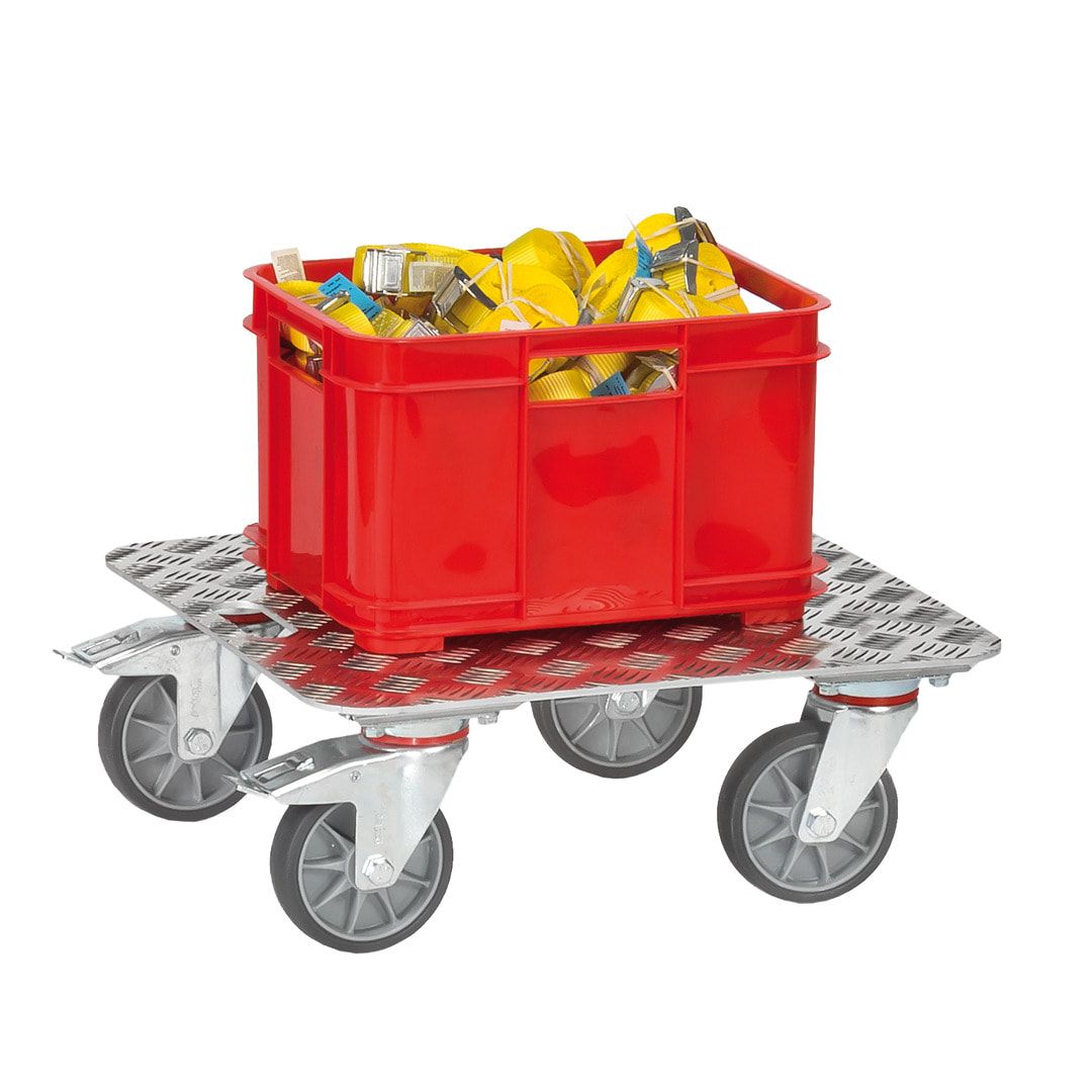 Fetra - Kistenroller - 0,4 t - (HxBxT) 185 x 500 x 500 mm - m. Tränenblech