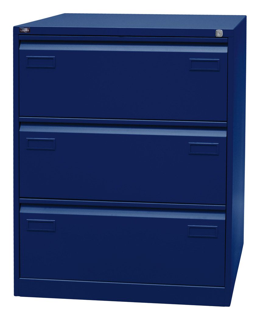 Bisley Light Hängeregistraturschrank - 2 Schubladen - doppelbahnig - Farbe blau