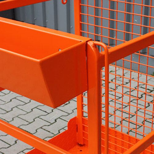 Eichinger Werkzeugablage für faltbaren Arbeitskorb, Maße 80 x 80 x 300 mm (HxBxT), Gewicht 10 kg, Farbe: anthrazitgrau (RAL 7016)