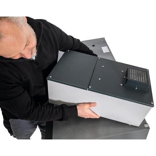 Umluftfilteraufsatz für Asecos Schränke, flüsterleise, Atex-konform, Filtersystem, Überwachungselektronik, 50/60 Hz, 0,13A, 256 x 308 x 555 mm (HxBxT)