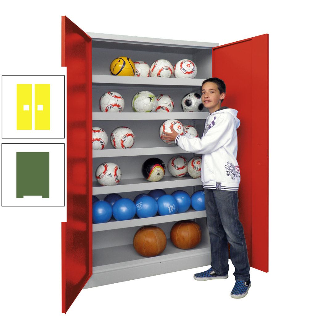 Ballschrank - Vollblechtüren - 5 Böden - 1.950x1.500x500 mm (HxBxT) - anthrazitgrau