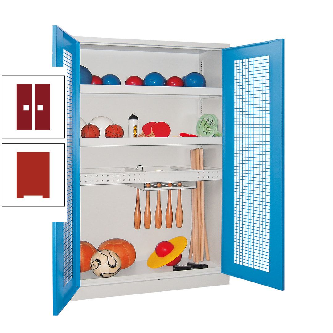 Sportschrank - Vollblechtüren - Variante 2 - 1.950x1.200x500 mm (HxBxT) - anthrazitgrau