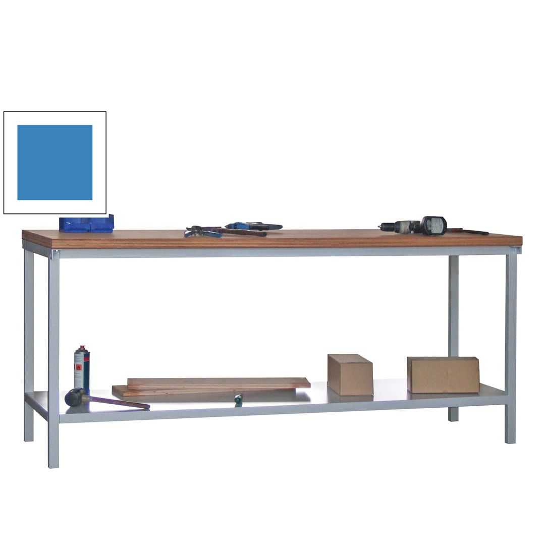 Werkbank mit Ablageboden - 900 x 2.000 x 700 mm (HxBxT) - Traglast 1.400 kg - anthrazitgrau