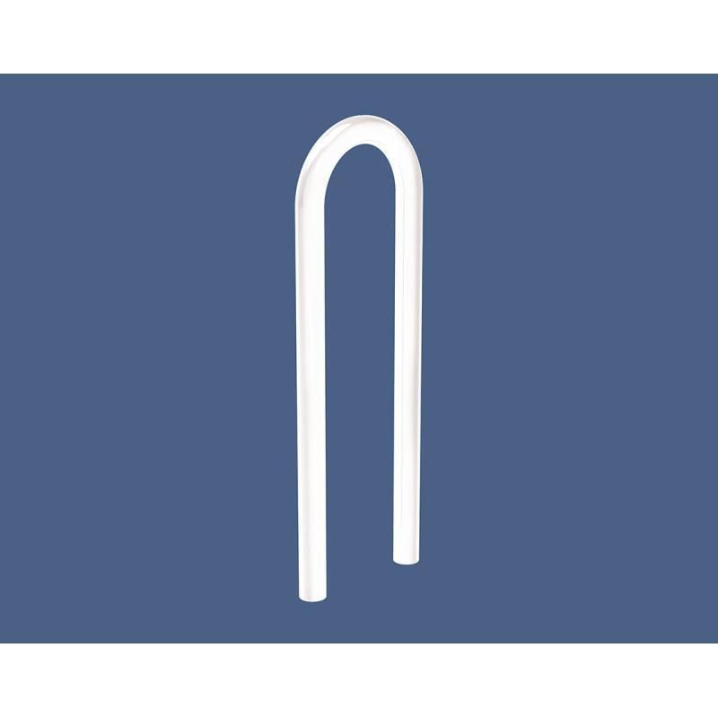 Fahrradbügel - Anlehnbügel - Büroklammerform - Einbetonierung - 870 x 300 mm (HxB) - beschichtet in enzianblau (RAL 5010)