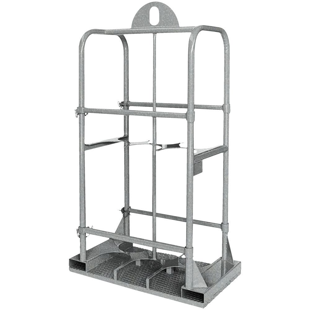 Eichinger Gasflaschen-Transportgestell, 4 Flaschen mit 250 mm Durchmesser, geeignet für Stapler und Kran, Farbe: anthrazitgrau