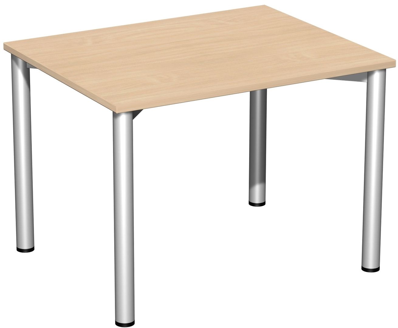 Schreibtisch - 4-Fuß Flex - Bürotisch - 720 x 1.000 x 800 mm (HxBxT) - Gestell anthrazit - Ahorn