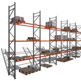 Palettenregal - 1,5 t - 6,0 x 16,9 x 1,1 m - 6 Felder - Schwerlastregal