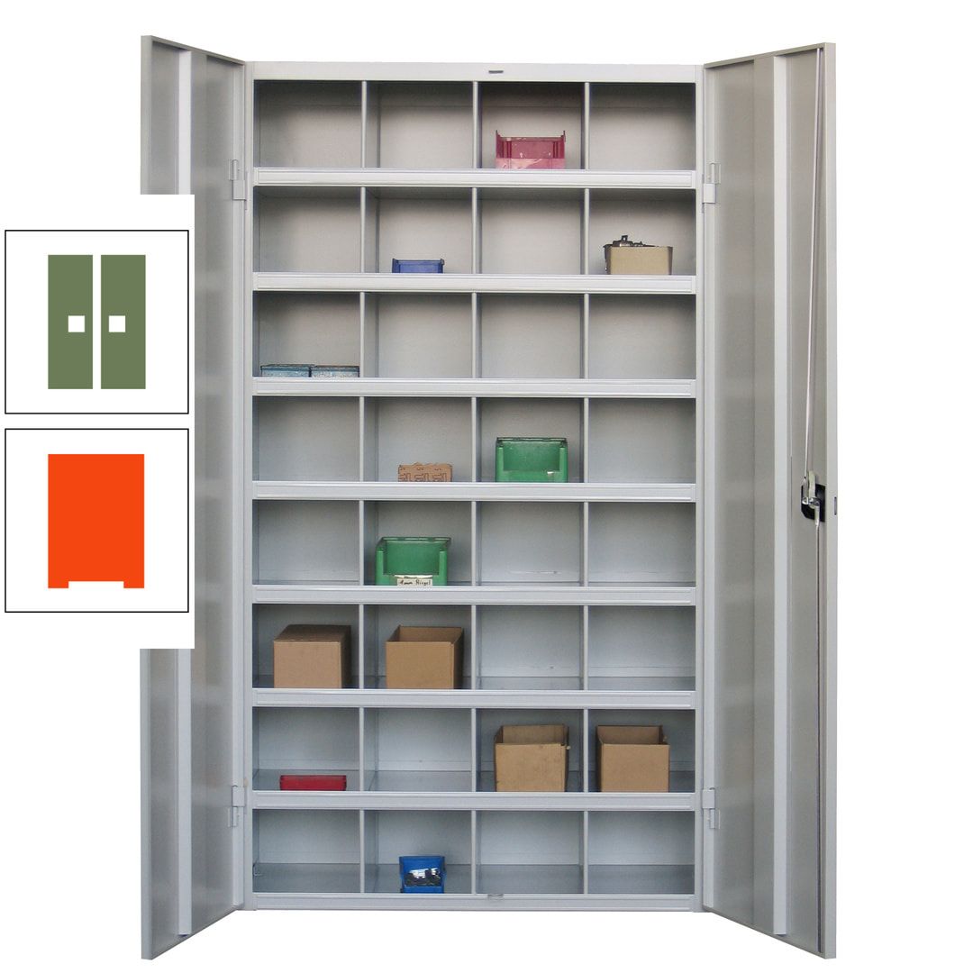 Fächerschrank - Sortierstation - Büroschrank - 32 Fächer - 1.800 x 1.000 x 530 mm (HxBxT) - Materialschrank - anthrazitgrau