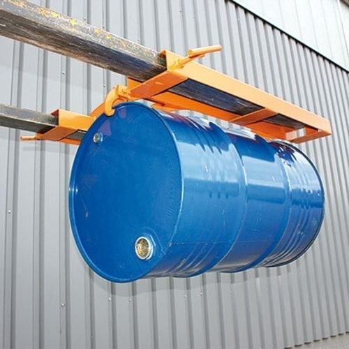 Eichinger Fassgreifer für liegende 220 Liter Sickenfässer, Traglast 300 kg, 125 x 710 x 990 mm (HxBxT), Greifhaken, Farbe: anthrazitgrau (RAL 7016)