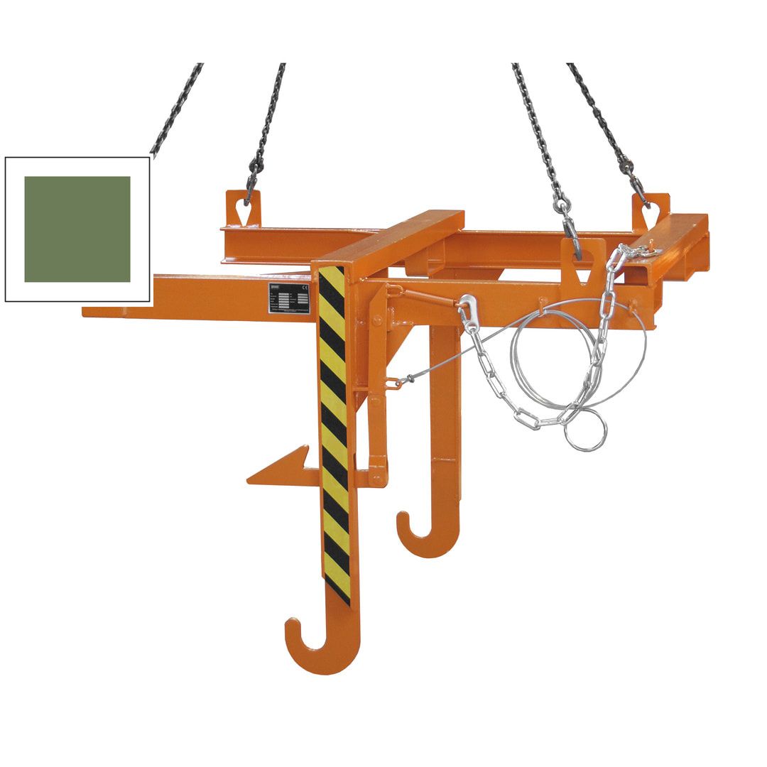 Kipptraverse für Baustoff-Behälter - Traglast 2.000 kg - feuerrot
