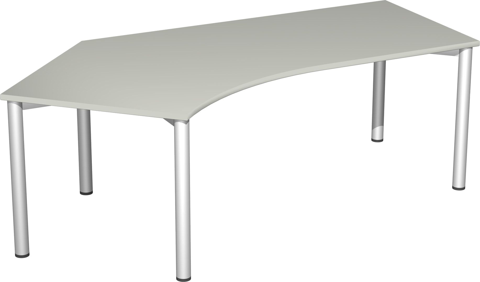 Winkel-Schreibtisch - Winkel links - 4-Fuß Flex - 720 x 2.166 x 1.130 mm (HxBxT) - Gestell anthrazit - Ahorn