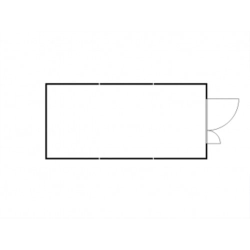 Isolierter Gefahrstoffcontainer - 2.510 x 4.050 x 6.520 mm (HxBxT) - Auffangvolumen 3 x 1.050 l - Dauerlüfter - Doppelflügeltür kurze Seite