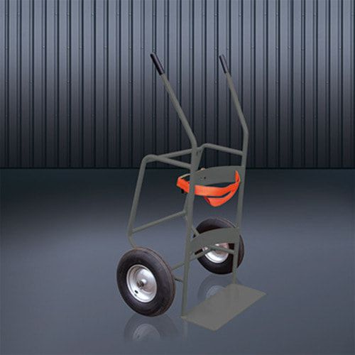 Eichinger Fasswagen, Handwagen, Fasskarre, Sickenfässer, 300 kg, Luftreifen, 1.650 x 655 x 880 mm (HxBxT), Stützbügel, Farbe anthrazitgrau