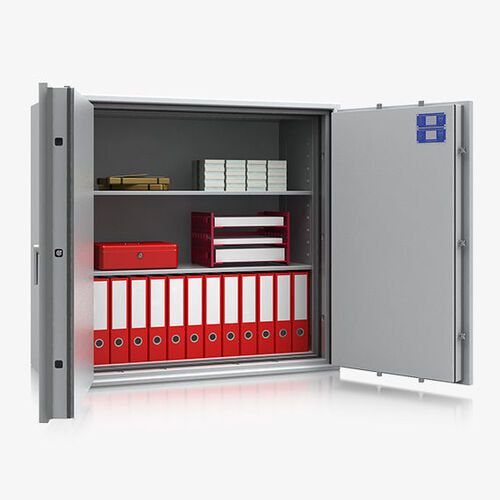 Dokumententresor, Geldschrank, Safe, Aktenschrank, VdS Klasse 1, 60 Min. feuerfest, Türen 2-flügelig, versch. Größen, 1.128 mm breit, Farbe lichtgrau