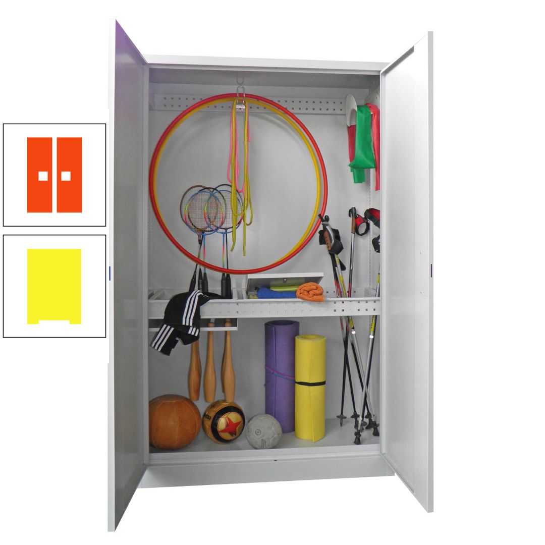 Sportschrank - Vollblechtüren - Variante 1 - 1.950x1.200x500 mm (HxBxT) - anthrazitgrau