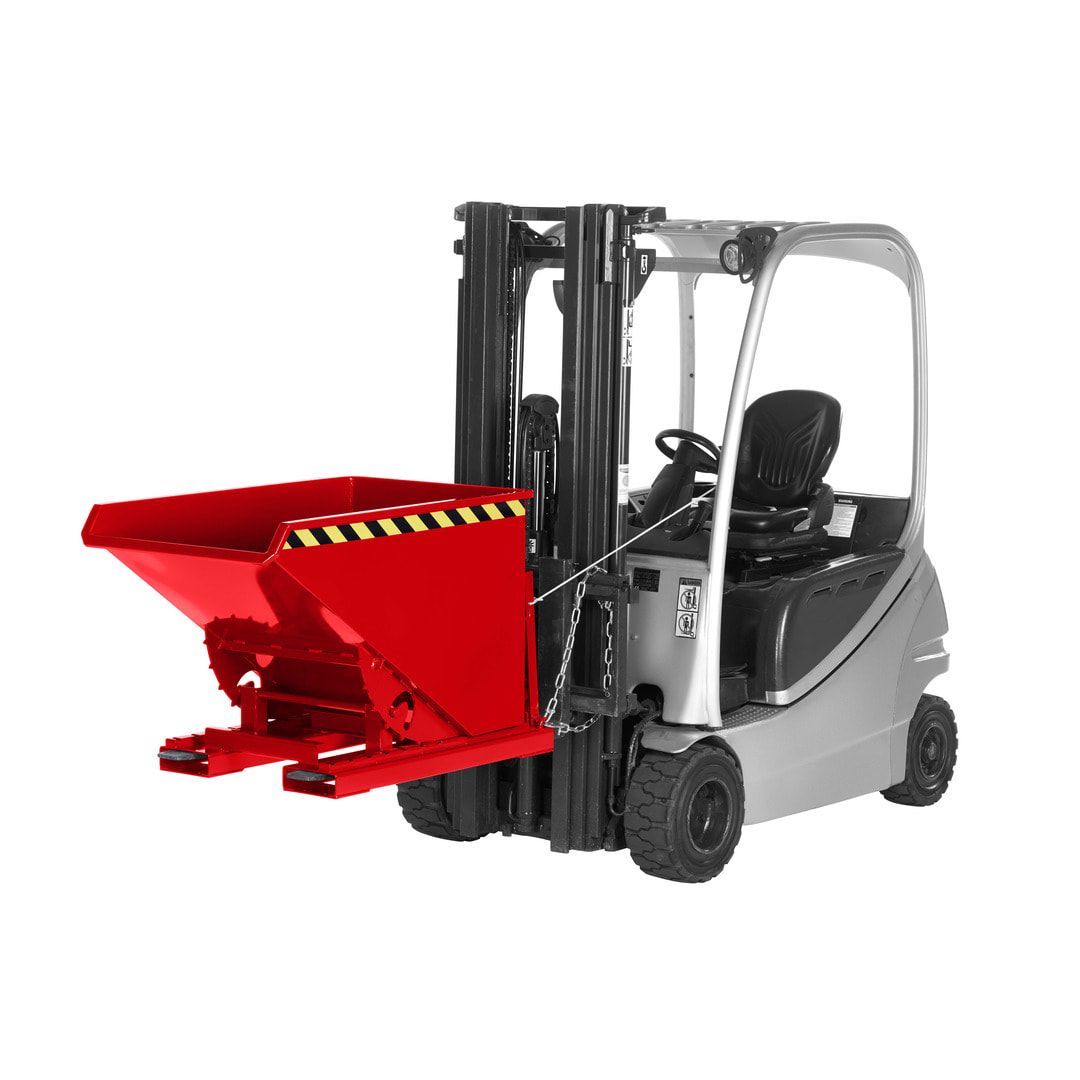 Abrollkipper für Schüttgüter - Volumen 1.200 l - Traglast 1.500 kg - 1.100 x 1.070 x 1.800 mm (HxBxT) - anthrazitgrau