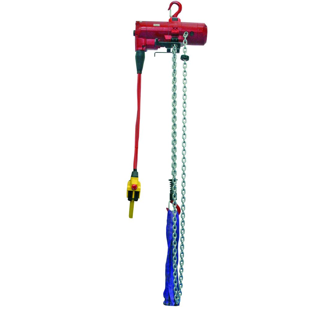 Mini Druckluftkettenzug - Tragkraft 125 kg - Kettensteuerung - Hubgeschw. 14 m/min - Aluguss