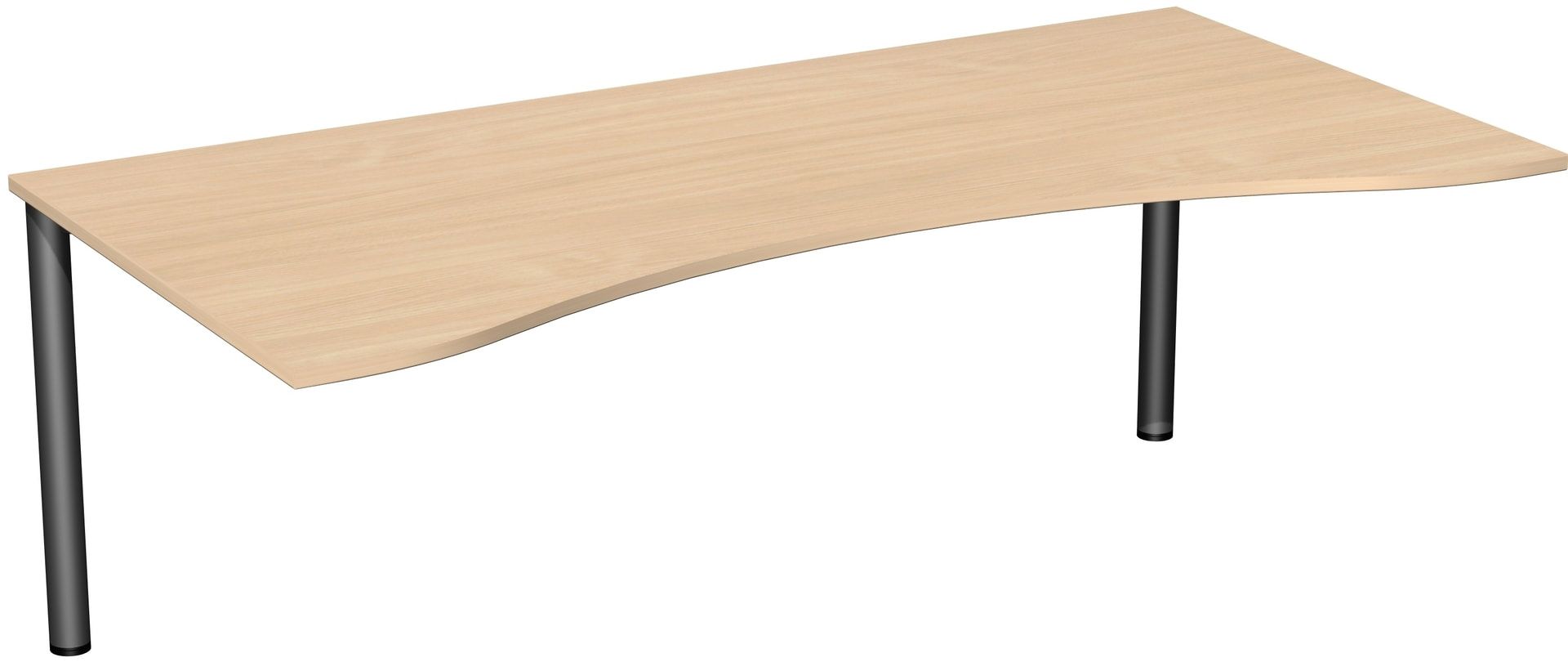 Ergo-Schreibtisch - 4-Fuß Flex - Bürotisch - 720 x 1.600 x 1.000 mm (HxBxT) - Gestell anthrazit - Ahorn