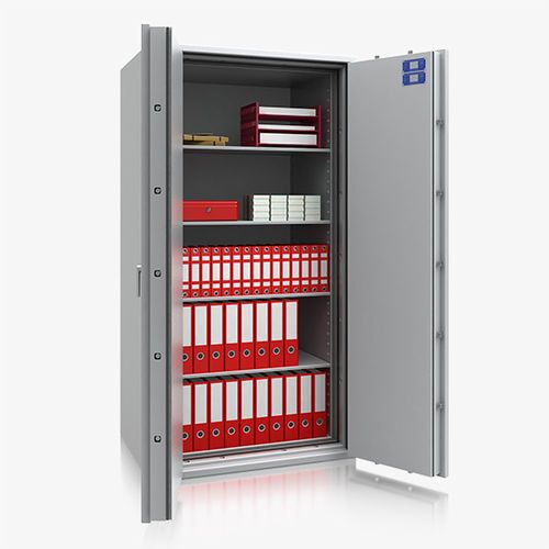 Dokumententresor, Geldschrank, Safe, VdS Klasse 2, 60 Minuten feuerfest, Türen 2-flügelig, 1.905 x 999 x 580 mm (HxBxT), Farbe lichtgrau (RAL 7035)