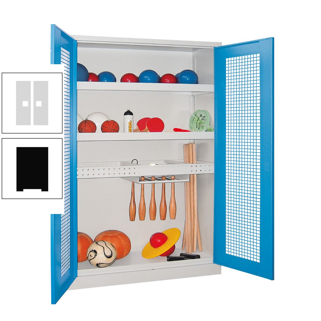 Sportschrank - Vollblechtüren - Variante 2 - 1.950x1.200x500 mm (HxBxT) - anthrazitgrau