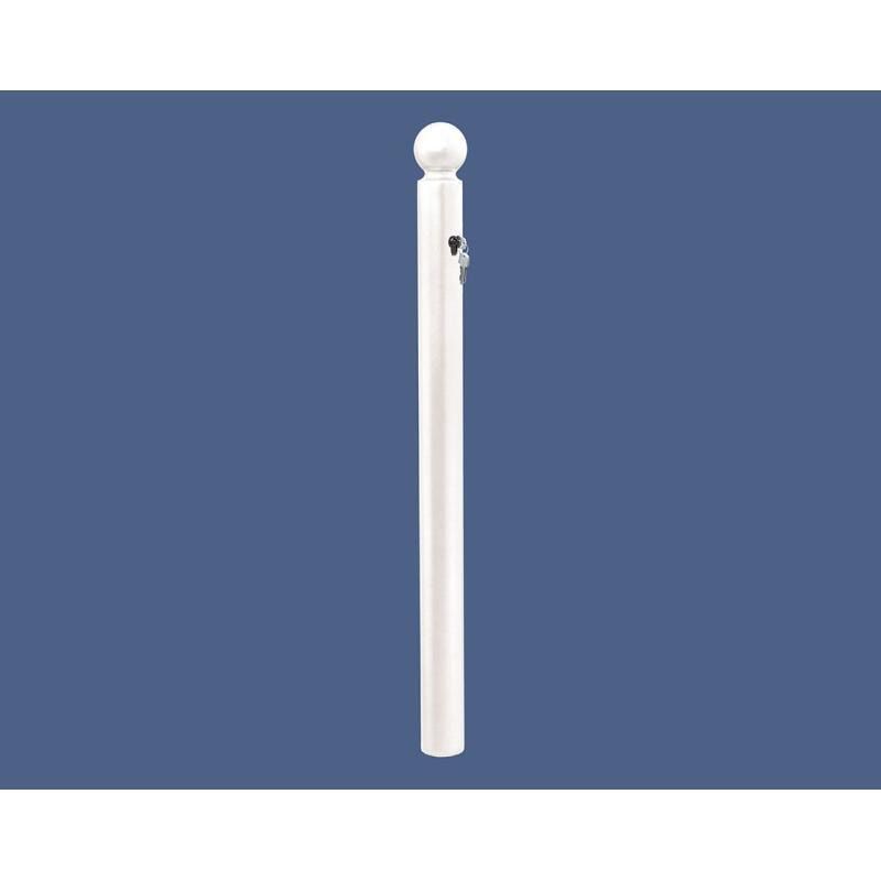 Herausnehmbarer Pfosten mit Kugelkopf und Dreikantschloss - 76 x 952 mm (DxH) - Farbe enzianblau