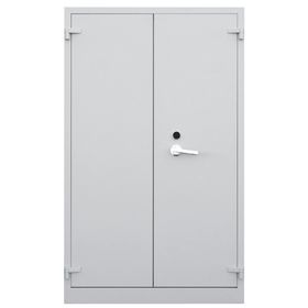 Feuergeschützter Aktenschrank, Büroschrank, diebstahlsicher, 4 Fachböden, Flügeltür, Stahl, 1.950 x 1.200 x 550 mm (HxBxT), Farbe: wählbar