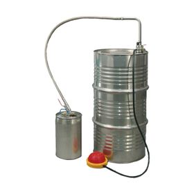 Fusspumpe - Balgpumpe - für hochreine Lösemittel - mit Auslaufschlauch - Tauchtiefe 950 mm, elektrisch leitfähig - für Fässer und Tanks