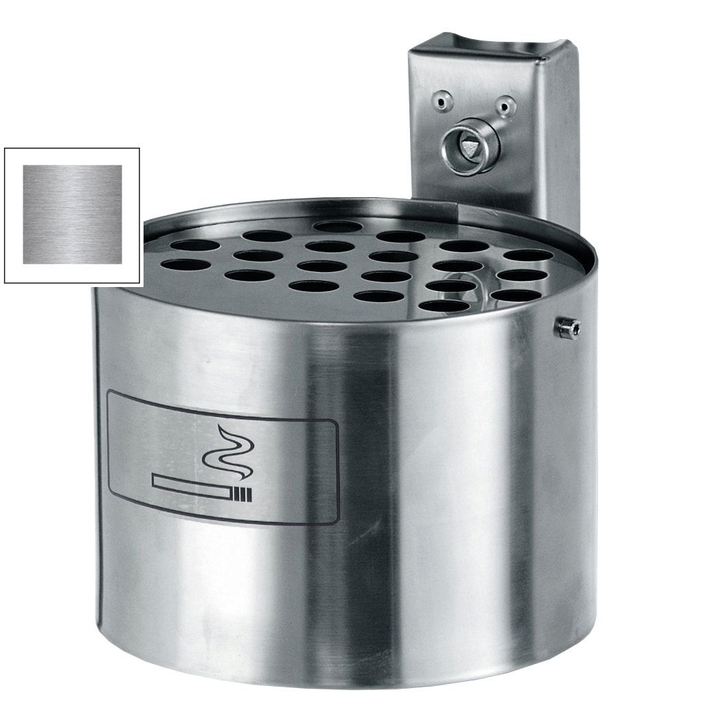Rundascher - 4 l - Wand- o. Pfostenmontage - Aschenbecher - anthrazitgrau