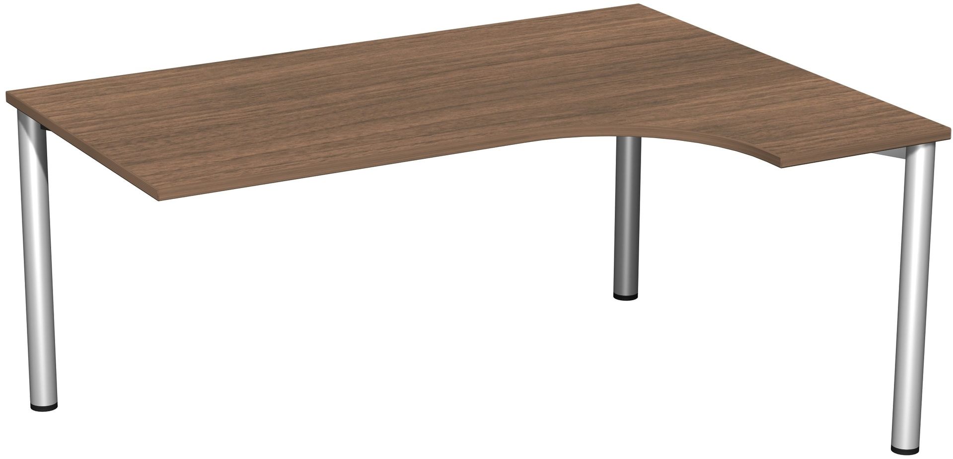 Eckschreibtisch - Ecke rechts - 4-Fuß Flex - 720 x 1.600 x 1.200 mm (HxBxT) - Gestell anthrazit - Ahorn