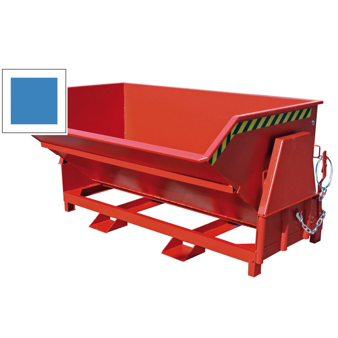 BAUER Kippbehälter - 1.000 l Volumen - 2.000 kg - Abrollmechanismus - feuerrot