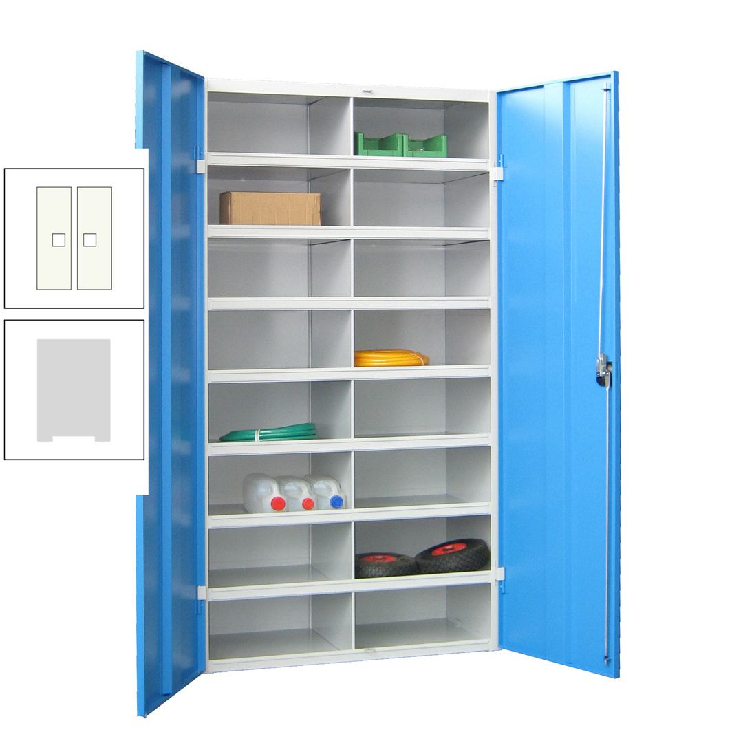 Aktenschrank - Fächerschrank - Sortierstation - 16 Fächer - Büroschrank - Dokumentenablage - 1.800 x 1.000 x 530 mm (HxBxT) - anthrazitgrau