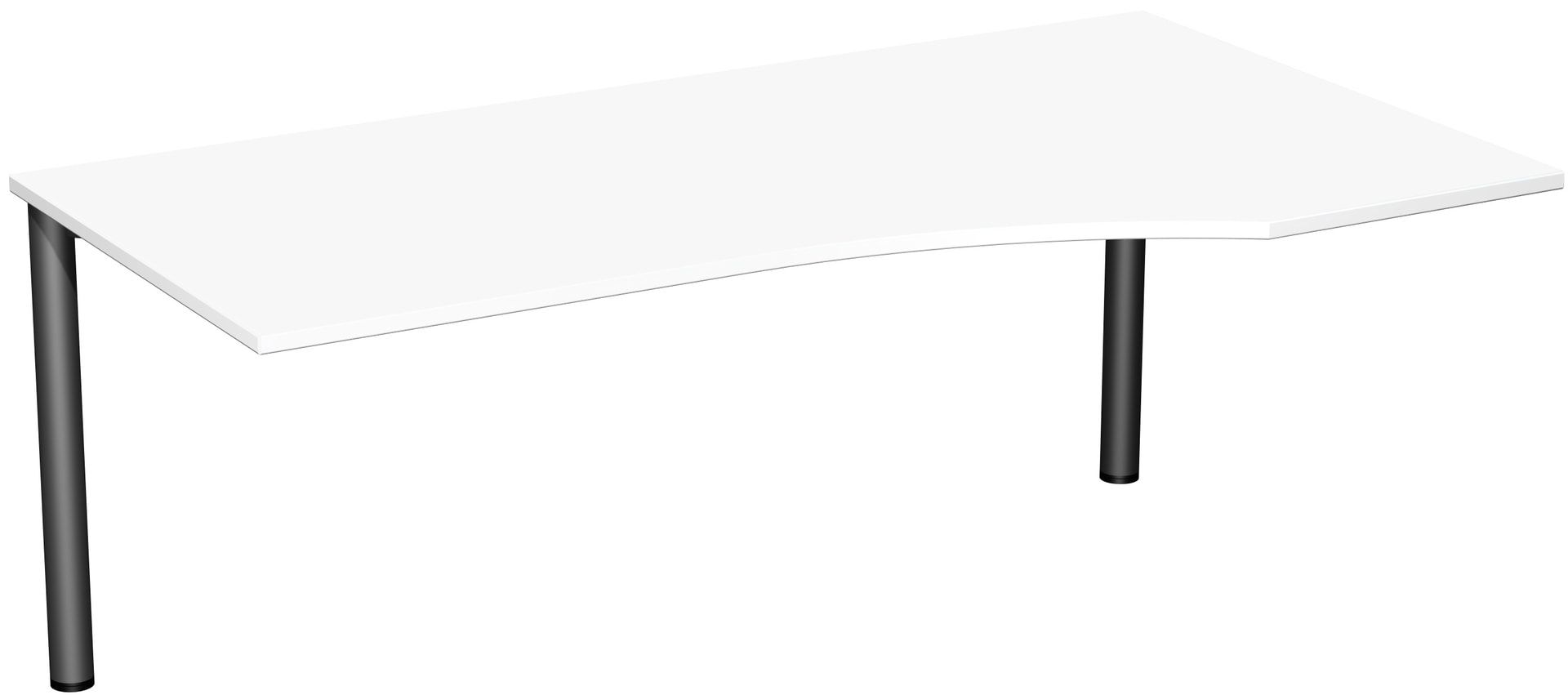 Eckschreibtisch - Ecke rechts - 4-Fuß Flex - 720 x 1.600 x 1.000 mm (HxBxT) - Gestell anthrazit - Ahorn