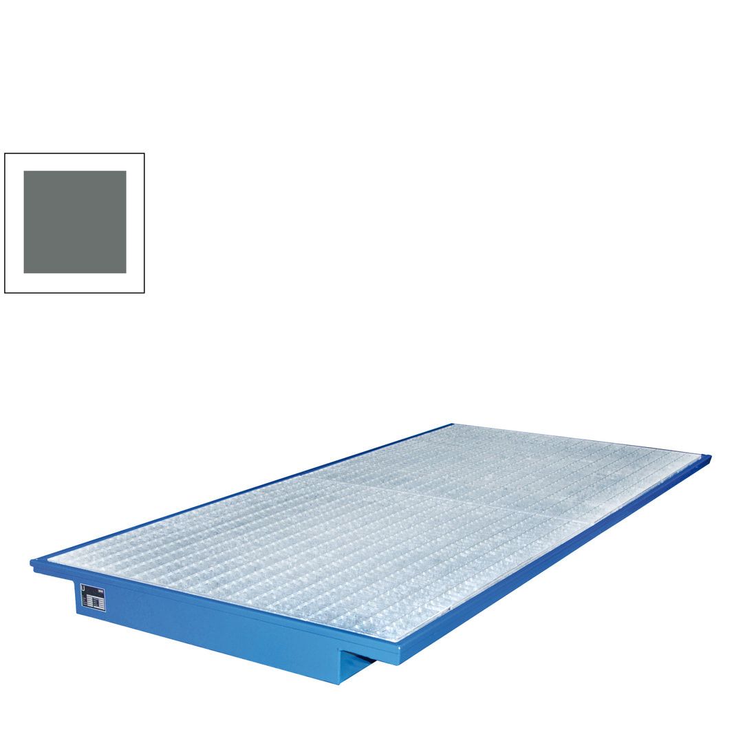 BAUER Einhänge-Regalwanne für Palettenregale mit Gitterrost - (BxT) 1.750 x 1.250 mm - Volumen 200 l - feuerrot