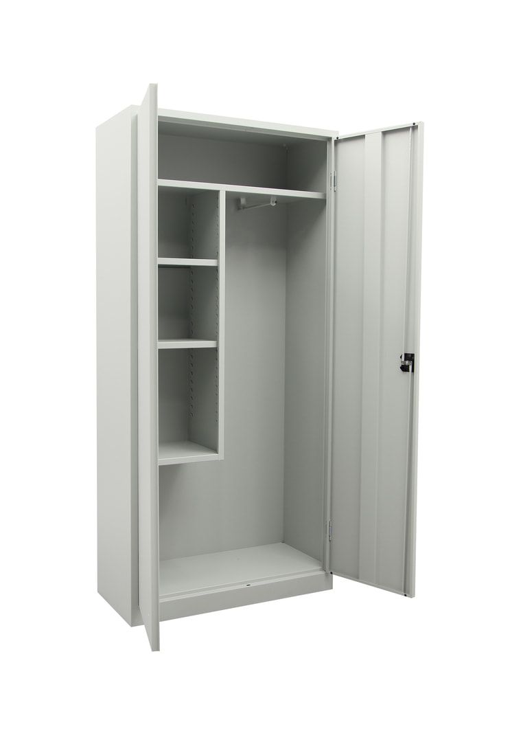 Putzmittelschrank - Mehrzweckschrank - 1.950 x 920 x 420 mm (HxBxT) - lichtgrau