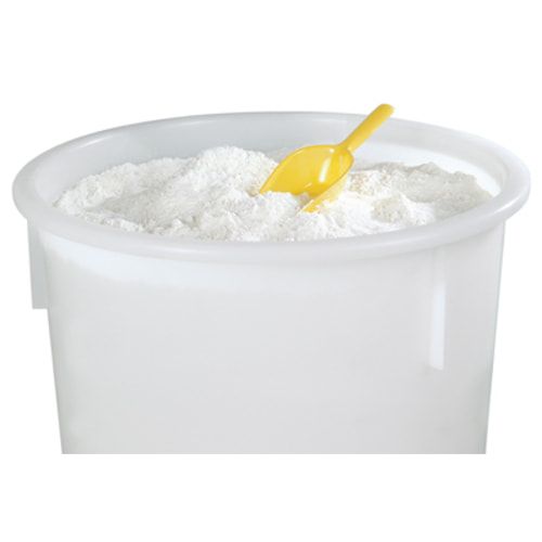 Kunststoff-Rundbehälter HDPE - Volumen 110 L - weiß - lebensmittelgeeignet
