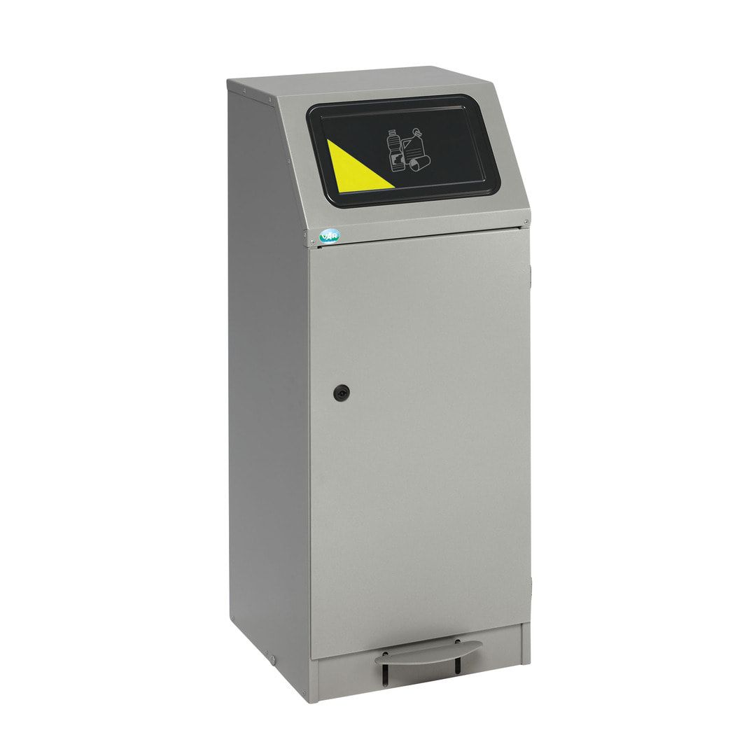 Wertstoffsammelgerät - Volumen 43 l - 760 x 405 x 475 mm (HxBxT) - silber
