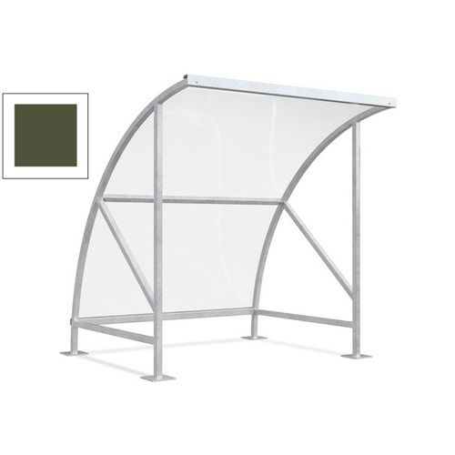 Fahrradunterstand - Fahrradgarage mit Bogendach - Stahl und Kunststoff - 2.290 x 2.090 x 2.100 mm (HxBxT) - Farbe Achatgrau