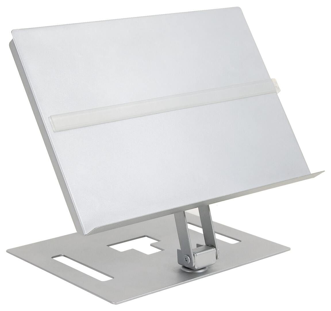 Dokumentenhalter, Dokumentenständer, Lesehalter, Schreibtisch Organizer, bis DIN A3, Tablet-Halter, magnetisches Zeilenlineal, Stahl, höhenverstellbar