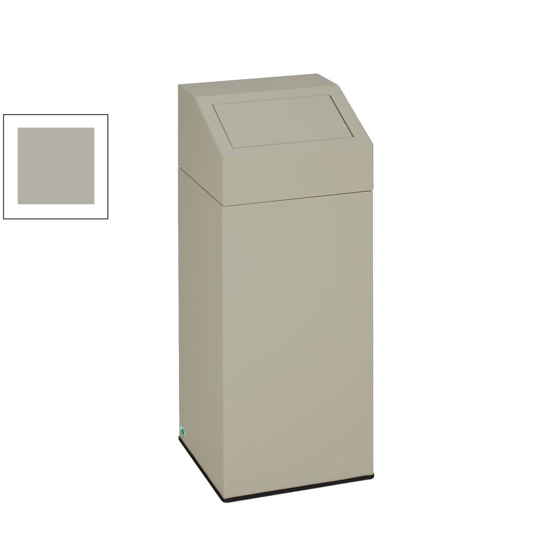 Wertstoffsammler - Volumen 47 l - 790 x 320 x 320 mm (H x B x T) - Farbe antik-silber