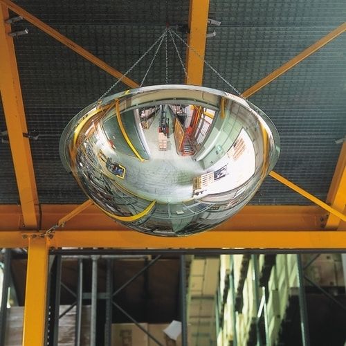 Panoramaspiegel 360 Grad Weitwinkel, Beobachtungsspiegel, Spion, Detektivspiegel, Ladenspiegel, Flurspiegel, Durchmesser 1.000 mm, Tiefe 380 mm