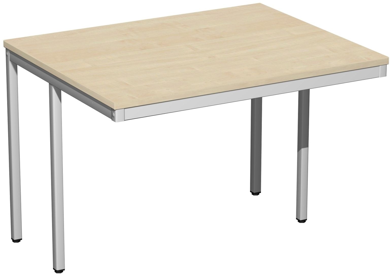 Schreibtisch - 4-Fuß Eco - Bürotisch - 720 x 1.000 x 800 mm (HxBxT) - Gestell lichtgrau - Ahorn