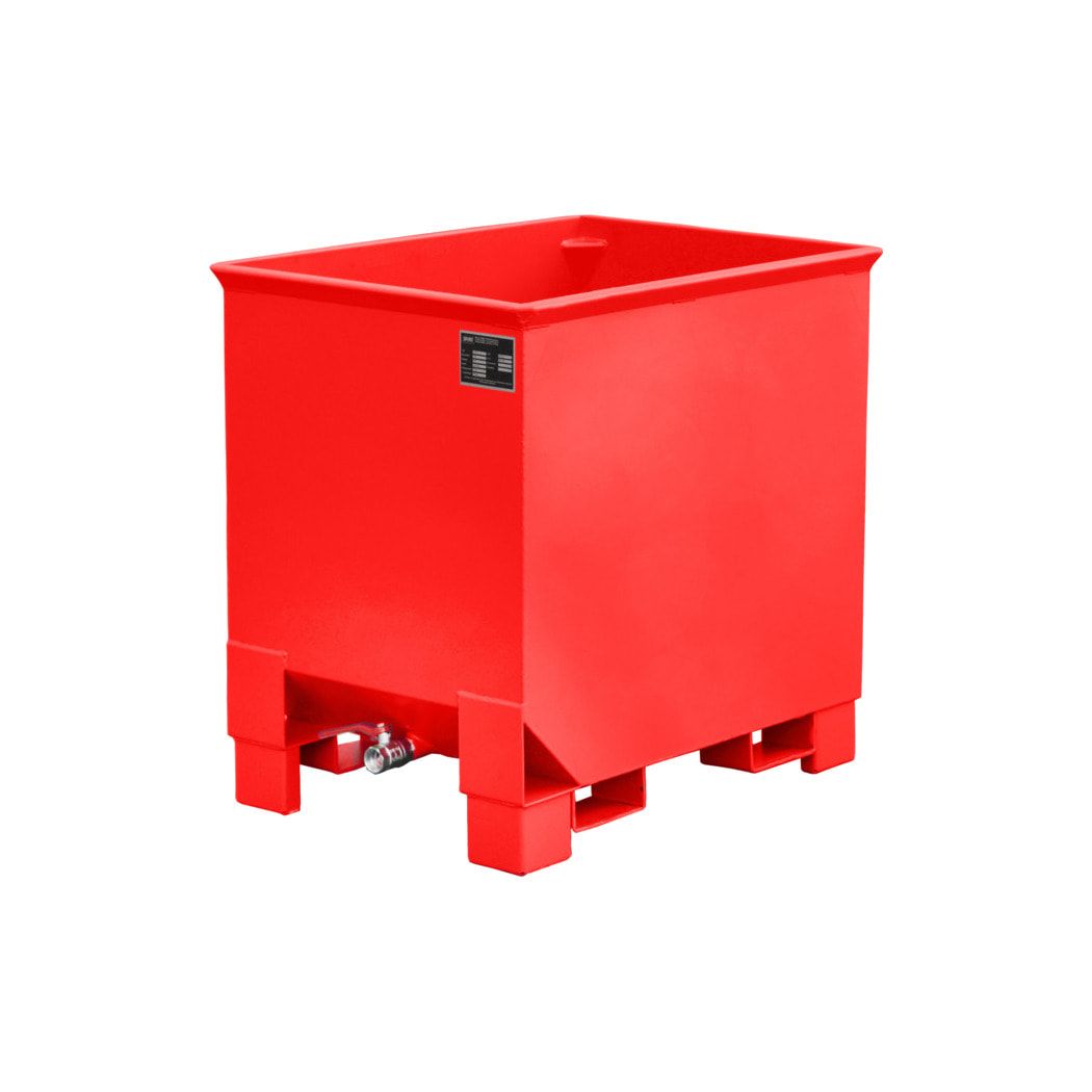 Spänekasten - 3-fach stapelbar - Volumen 300 l - Traglast 500 kg - 795 x 840 x 620 mm (HxBxT) - feuerrot