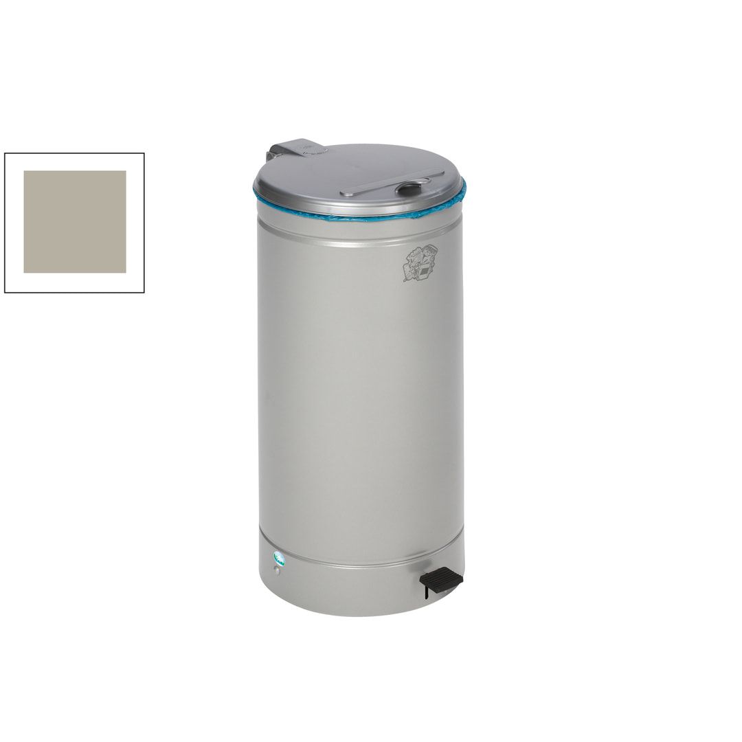 Tretabfallsammler - Mülleimer - Fußpedal - Volumen 60 l - Höhe 700 mm - Durchmesser 450 mm - enzianblau