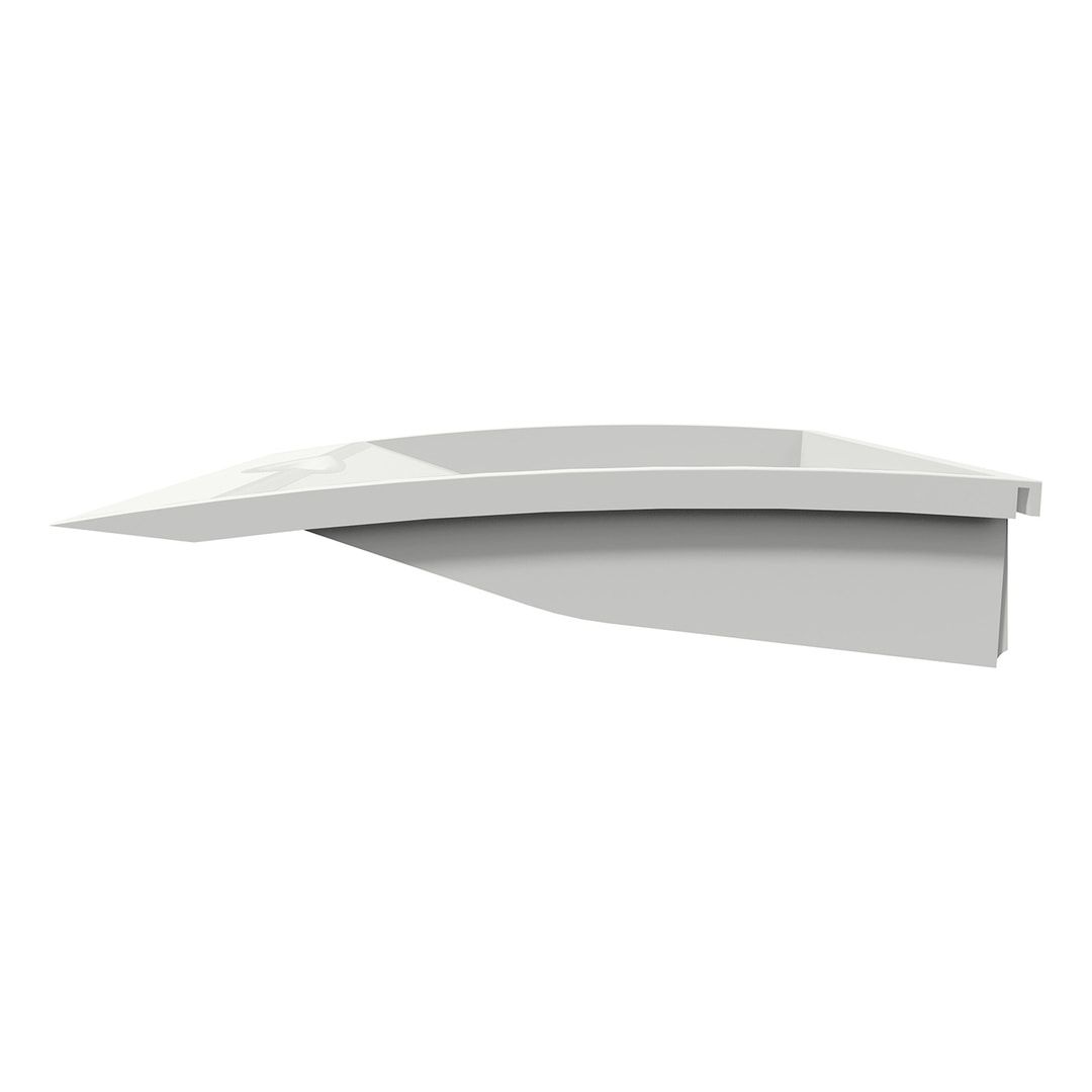 A4-Ablage, Heftablage, Briefablage, Organisator, Utensilienhalter, für Schienensystem, Schienenbefestigung, 52 x 335 x 251 mm (HxBxT), weiß