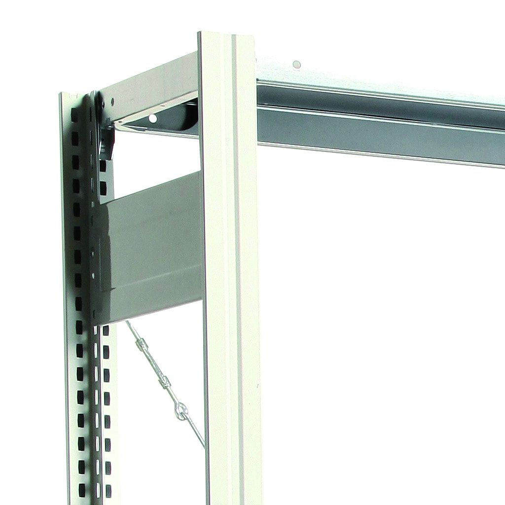 Fachbodenregal mit Tiefenriegel - 350 kg - 2.500 x 875 x 526 mm (HxBxT) - Anbauregal - 6 Böden - enzianblau - Lagerregal - Steckregal BERT