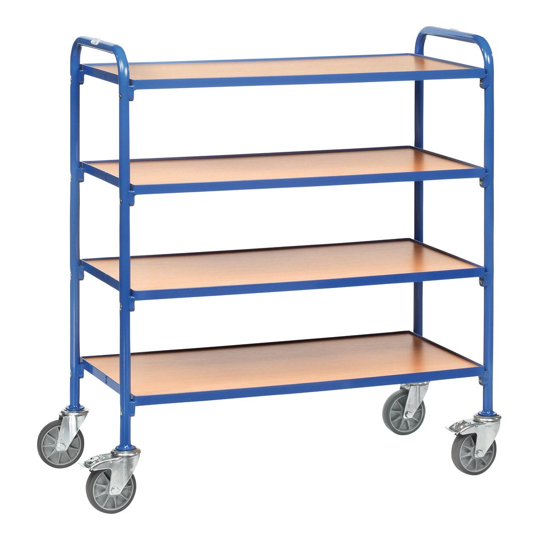 Fetra - Etagenwagen für 12 Sichtlagerkästen - 1.130 x 513 x 1.050 mm (HxBxT)